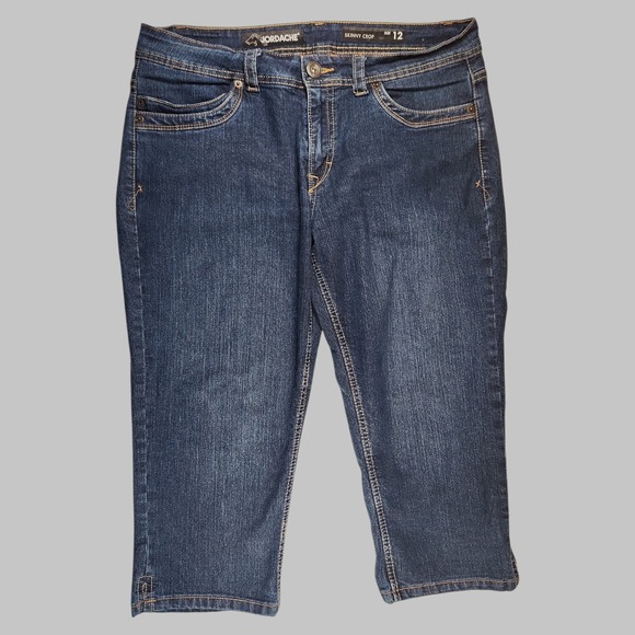 Jordache Denim - Jordache Capri Jeans - Womens Size 12 - Blue - Skinny Crop - Distressed